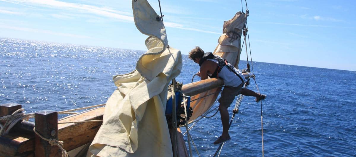 Sailing footwear - Bowsprit ballet - not a good place for flip flops