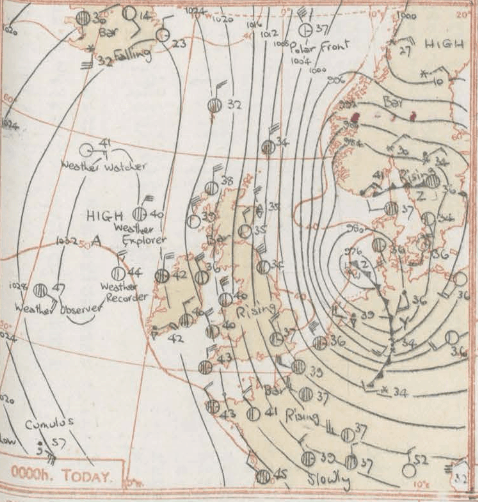 Synoptic Chart Midnight on 1st February 1953 Synoptic Chart Midnight on 1st February 1953