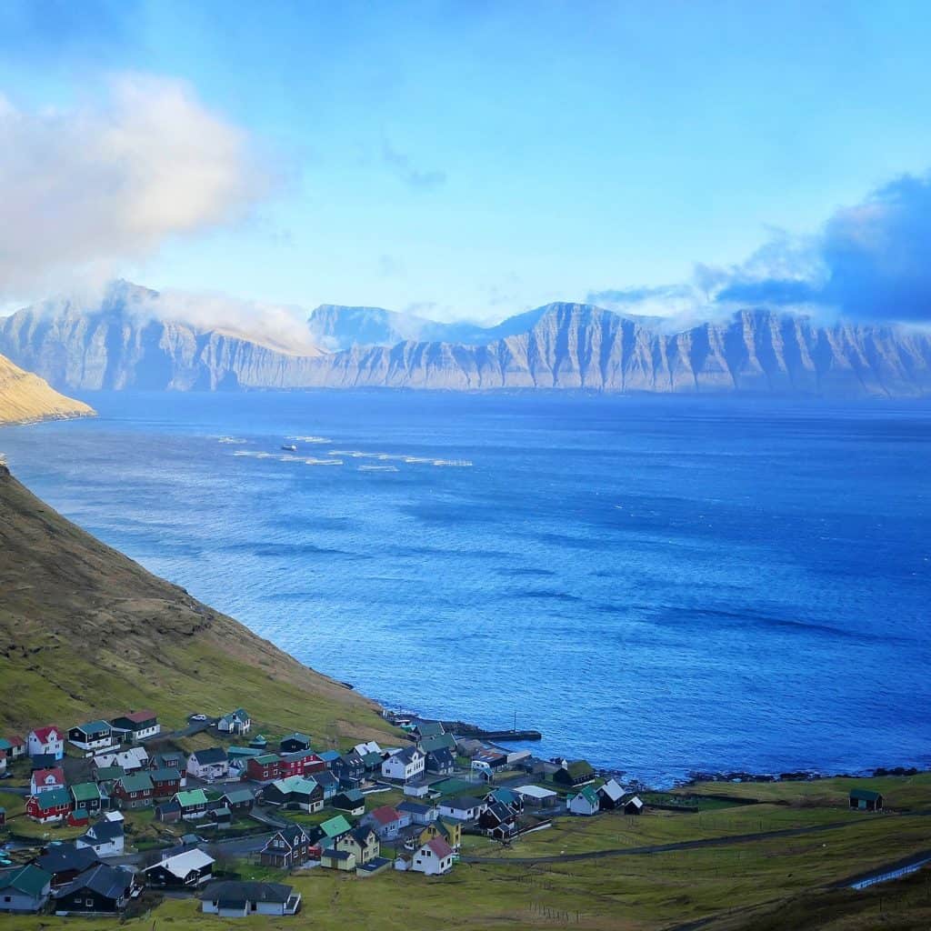 faroe islands with classic sailing