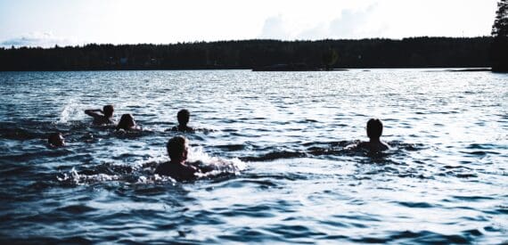 group of sea swimmers