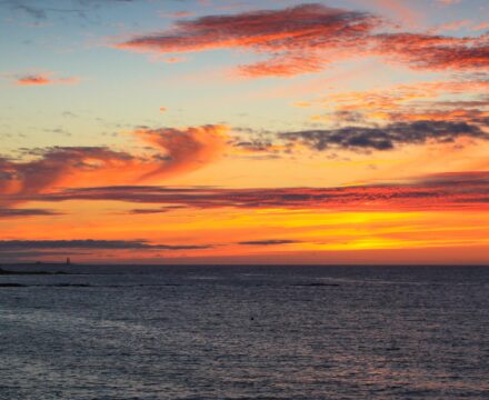 sunset over the sea