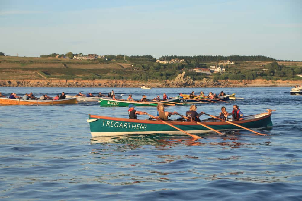 Pilot Gig Boats Racing in the Isles of Scilly